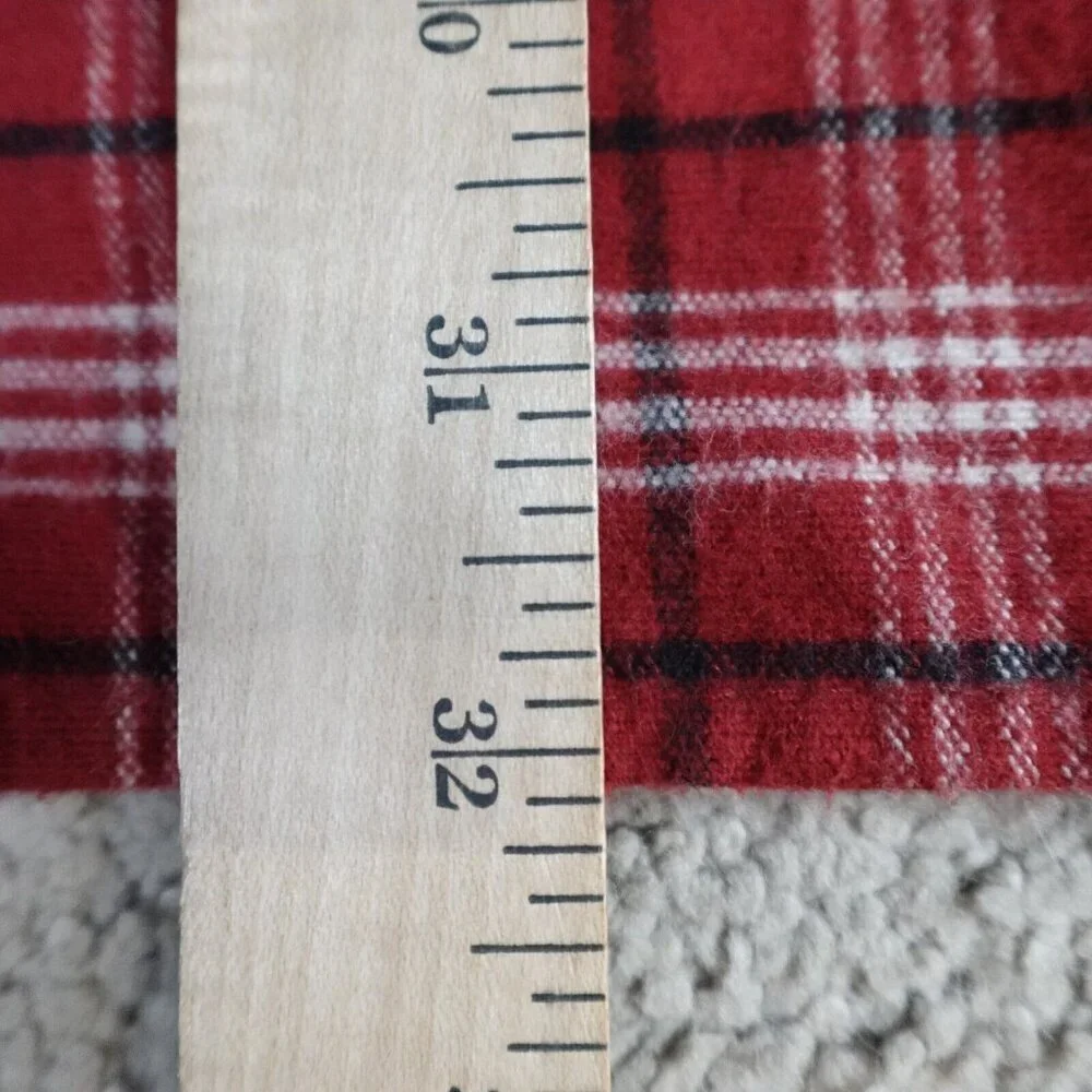 LL Bean Chamois Shirt 2XL Red Plaid Flannel - Picture 5 of 8